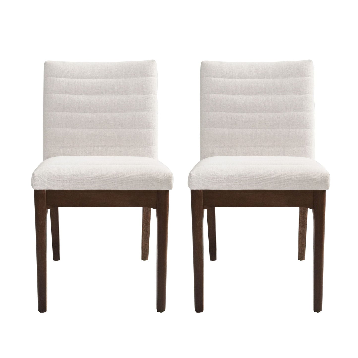 Upholstered Dining Chairs With Rubber Legs (Set of 2)