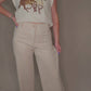 Allie Rose - Suede Laser Cut Wide Leg Pants