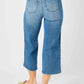 Judy Blue - Braid Ss Detail Crop Wide Jeans