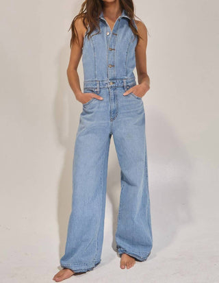 Bucketlist - Collared Wide Leg Jumpsuit
