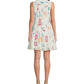 Charlie B - Abstract Printed V-neck Sleeveless Flare Dress