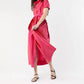 Ann Mashburn - Short-sleeved Classic Shirtwaist Maxi Dress