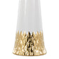 Penelope 22' Contemporary Ceramic Table Lamp with White & Gold Ceramic Body and White Shade