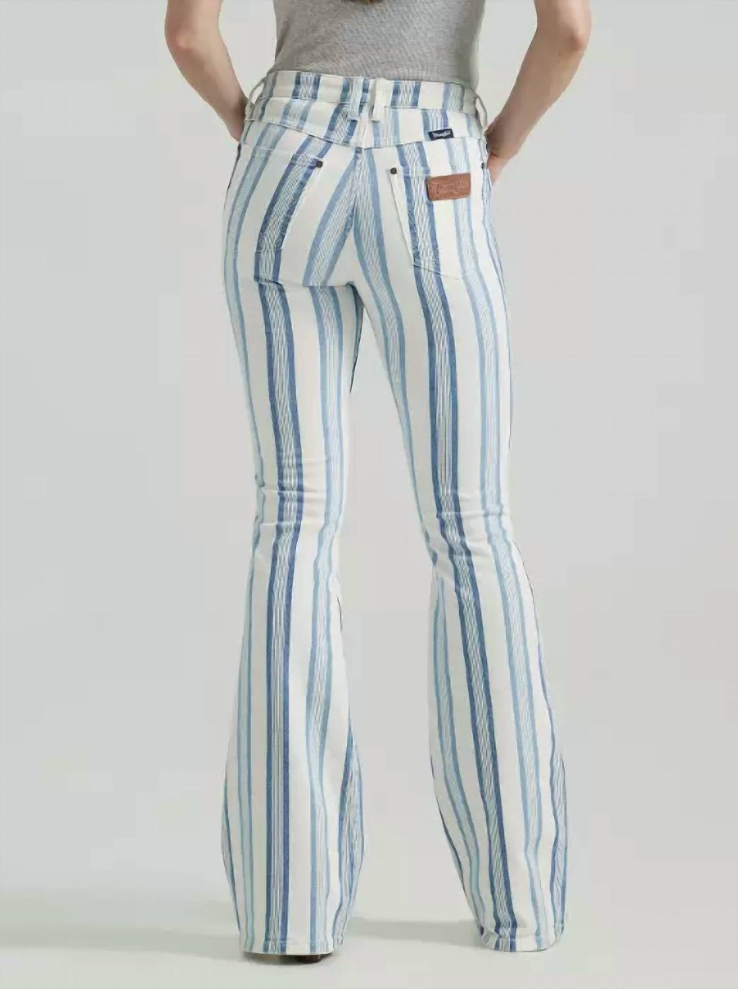 Wrangler - Women's Retro Striped High Rise Flare Jeans