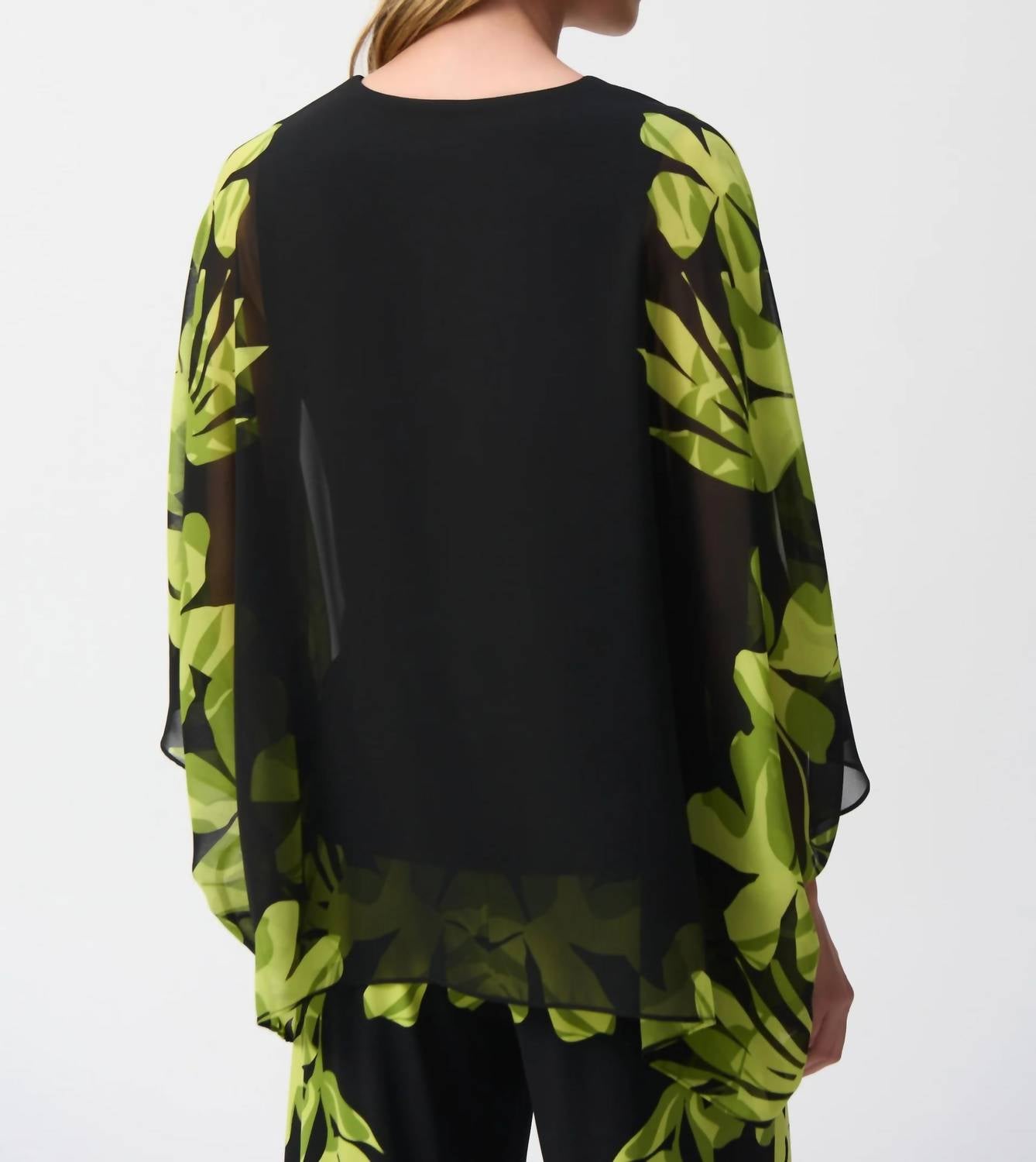 Joseph Ribkoff - Floral Chiffon Poncho Top