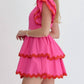 Entro - One Shoulder Valentine Mini Dress