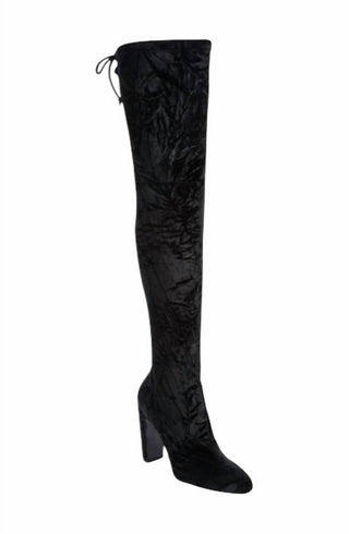 Stuart Weitzman - Women's Vidaland Stretch Crushed Velvet Boots