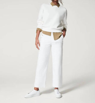 Spanx - Twill Cropped Wide Leg Pant