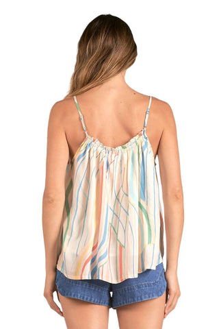 Elan - Santa Barbara Flowy Printed Tank Top