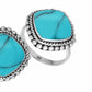 Bali - Women's Rope Edge Ring With Turquoise Shell