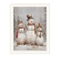Three Snowman Pals White Framed Christmas Wall Art by Jo Moulton