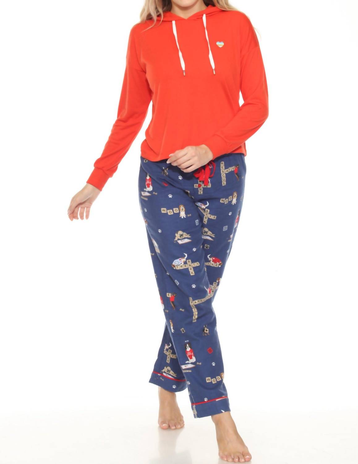 Pj Salvage - Women's Retro Heart Long Sleeve Hoodie