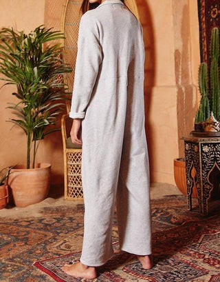 Bucketlist - French Terry Boxy Button Up Jumpsuit