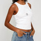 Akalia - Tina Micro Rib Racer Tank Top