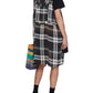 Sacai - Plaid Print Cotton Jersey Dress