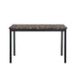 5 Piece Dinning Set With Faux Marble Top, Table & 4 Chairs - Black