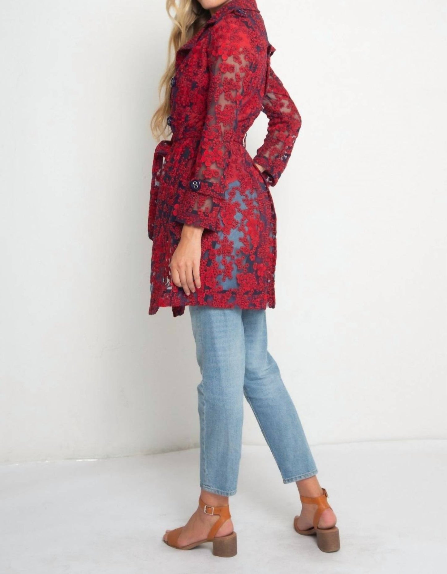 Eva Franco - Floral Embroidered Mesh Jacket