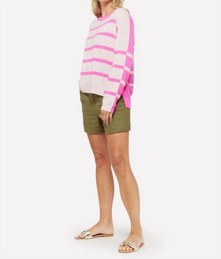 Brodie Cashmere - Boxy Stripe Crew Neck Jumper