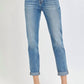 Risen - Full Size High Rise Cropped Roll Up Jeans