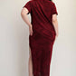 The Curve La - Plus Size Lurex Knit Short Sleeve Top And Skirt Set