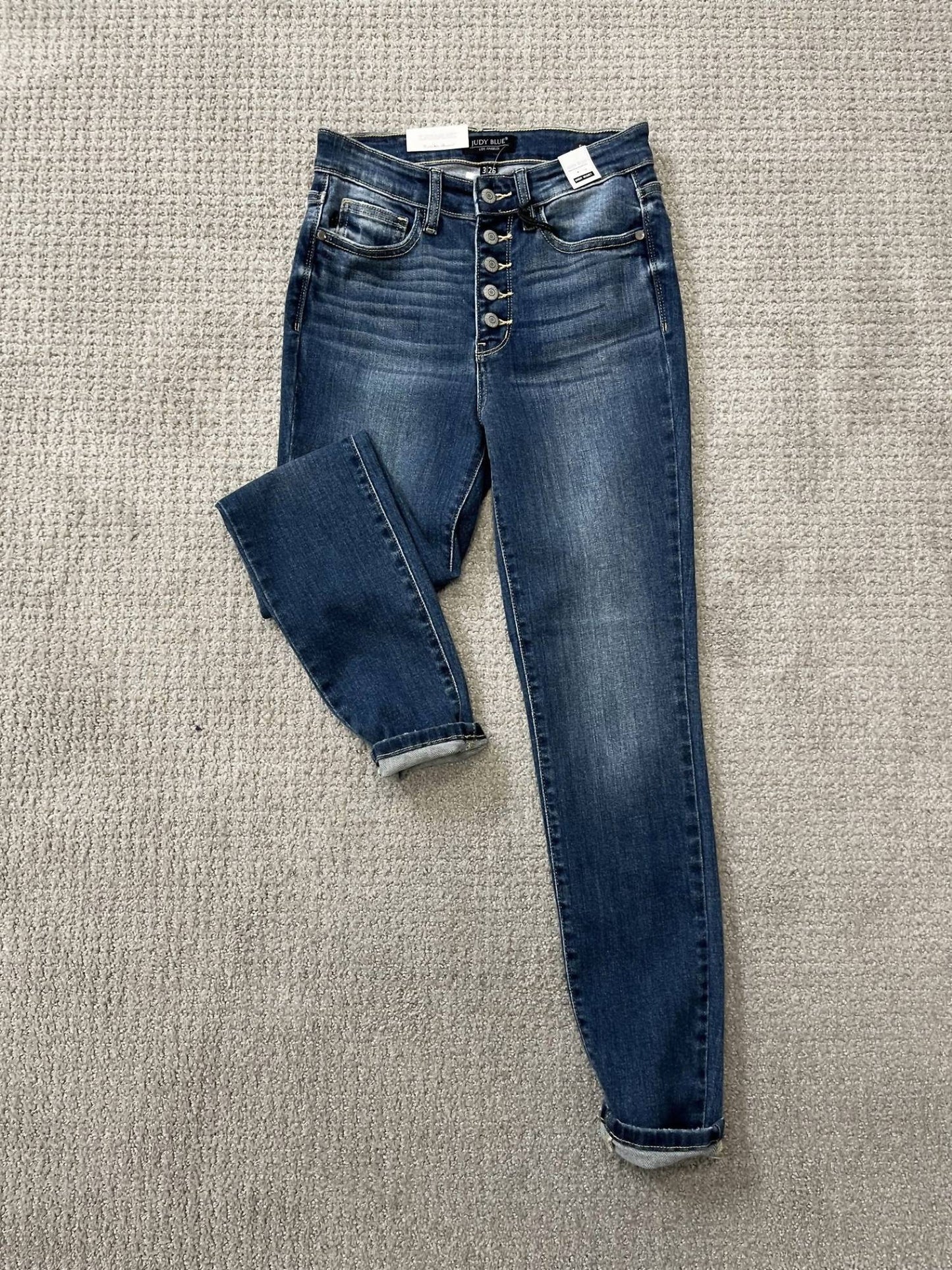Judy Blue - High Rise Button Fly Skinny Jean