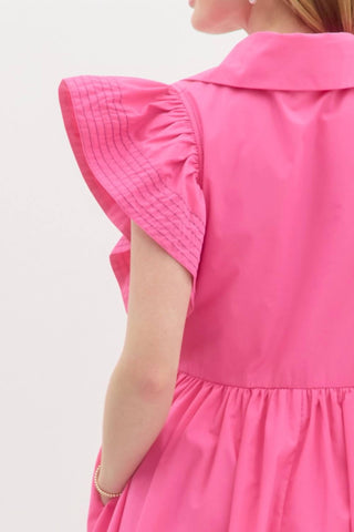 Entro - Embrace Today Flutter Sleeve Dress