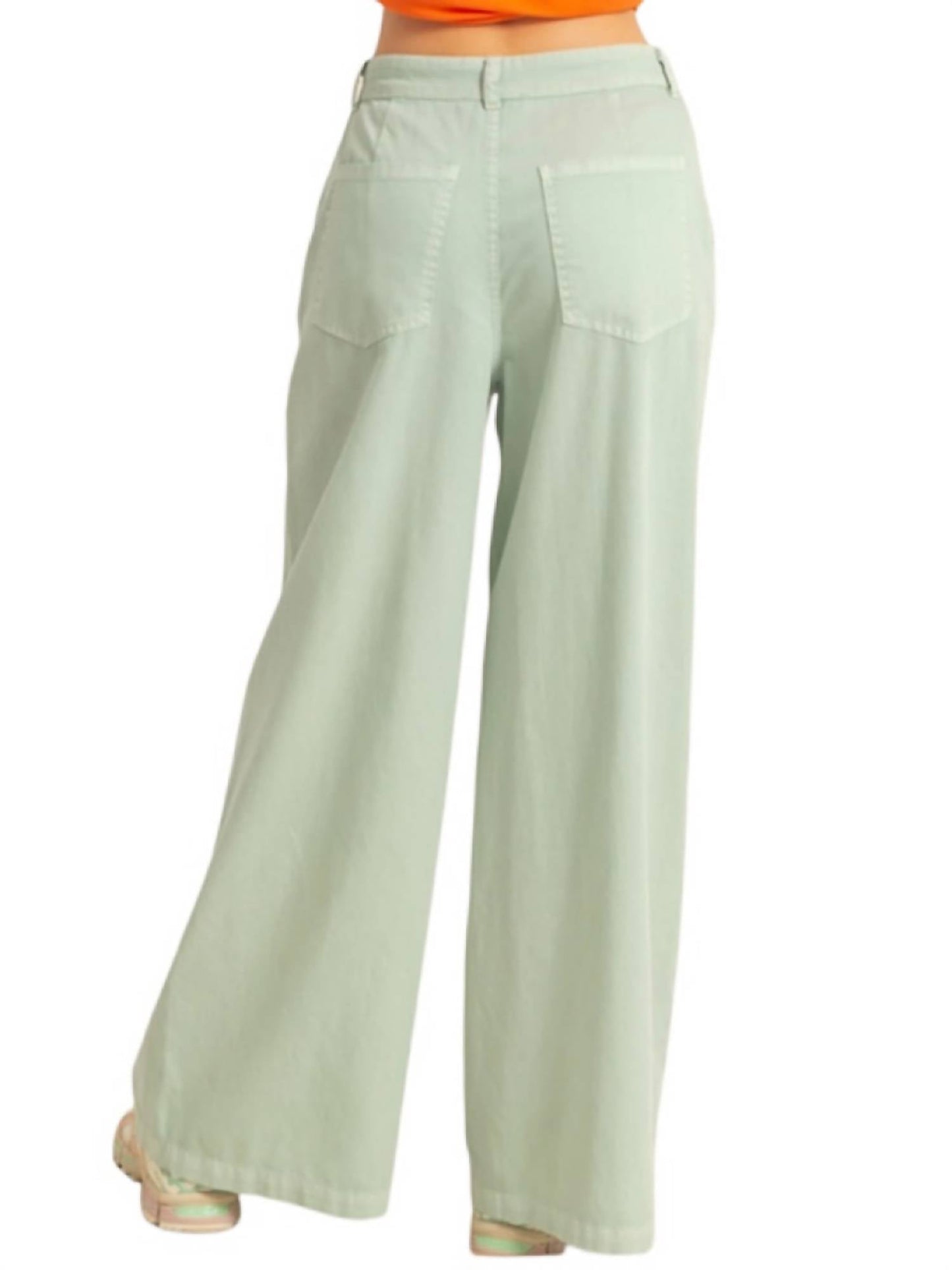 Double Zero - High Waist Basic Wide Leg Pants