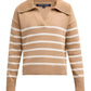 Veronica Beard - Jovie Striped Polo Pullover Sweater