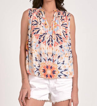 Elan - Ella Kaleidoscope Blouse