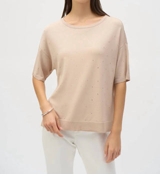 Joseph Ribkoff - Sweater Knit Elbow Sleeves Top
