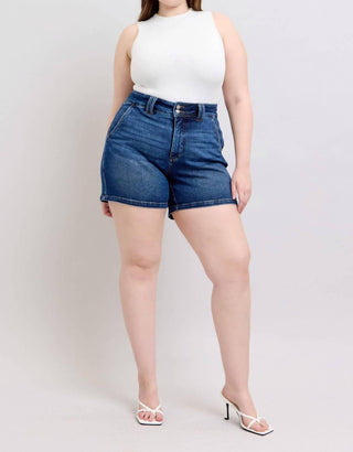 Judy Blue - High Waist Double Button Waistband Denim Short