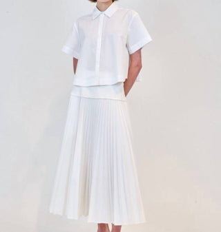 Simkhai - Bernie Short Sleeve Pleated Shirt