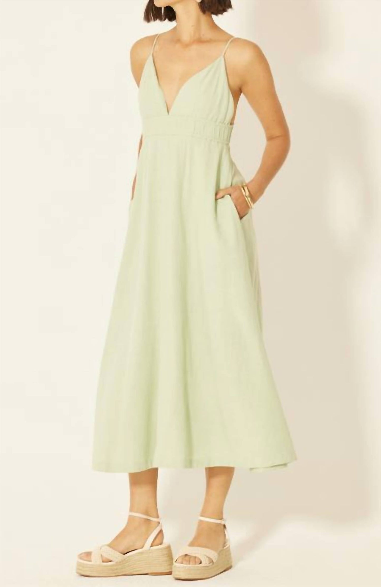 Bila77 - Open Back Midi Dress