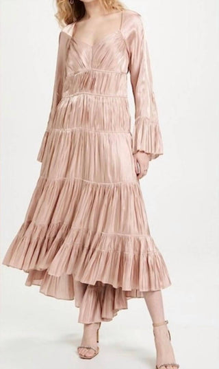 Cinq A Sept - Nina Tiered Satin Midi Dress