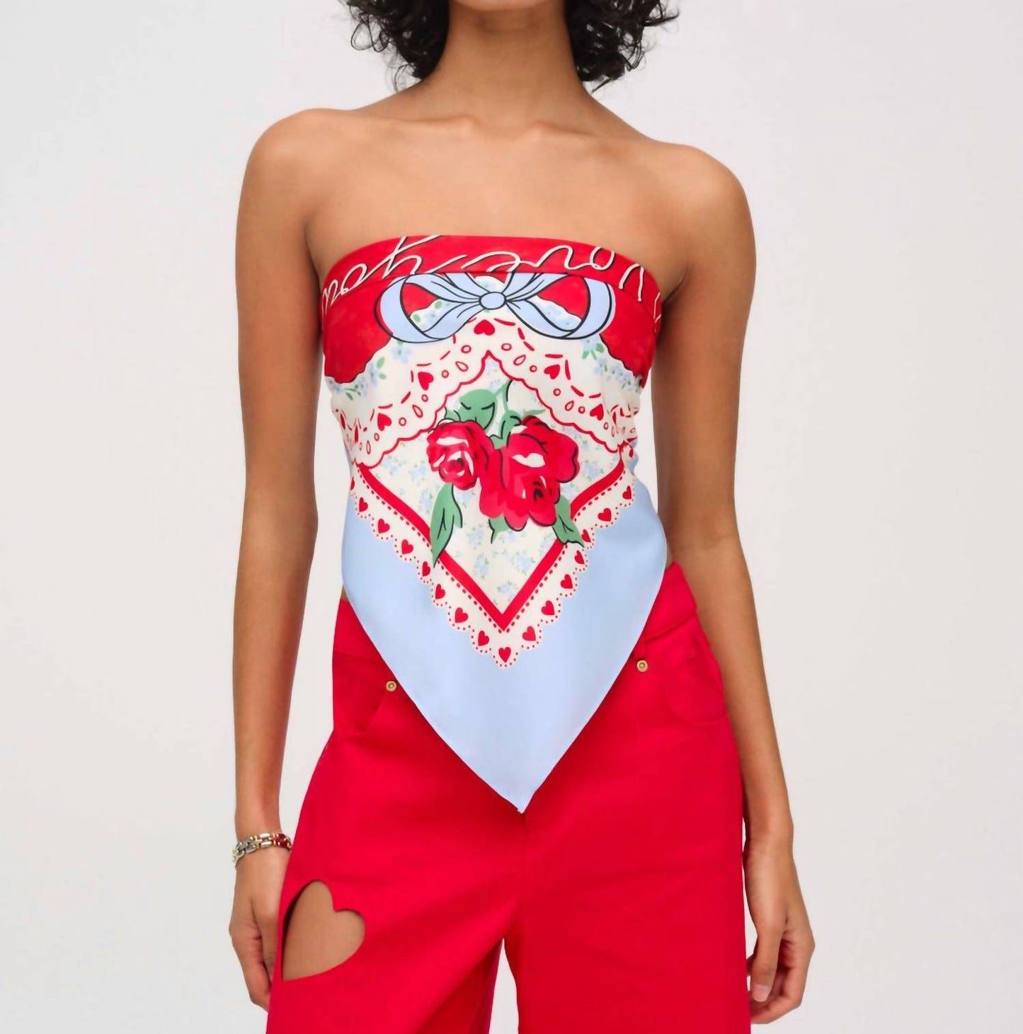 For Love & Lemons - I Love You Scarf Top
