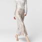 Avant Toi - Marble Lamination Effect Stretch Silk Long Skirt