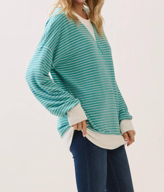 7Th Ray - Striped Drop Shoulder Pullover