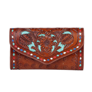 Myra Bags - Women's Tooled Leather Wallet