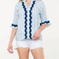 Thml - Nautical Ric-rac Striped Top
