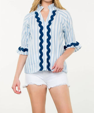 Thml - Nautical Ric-rac Striped Top