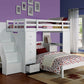 Freya Twin Loft Bed With Storage (Not Including The Bottom Twin Bed) - White