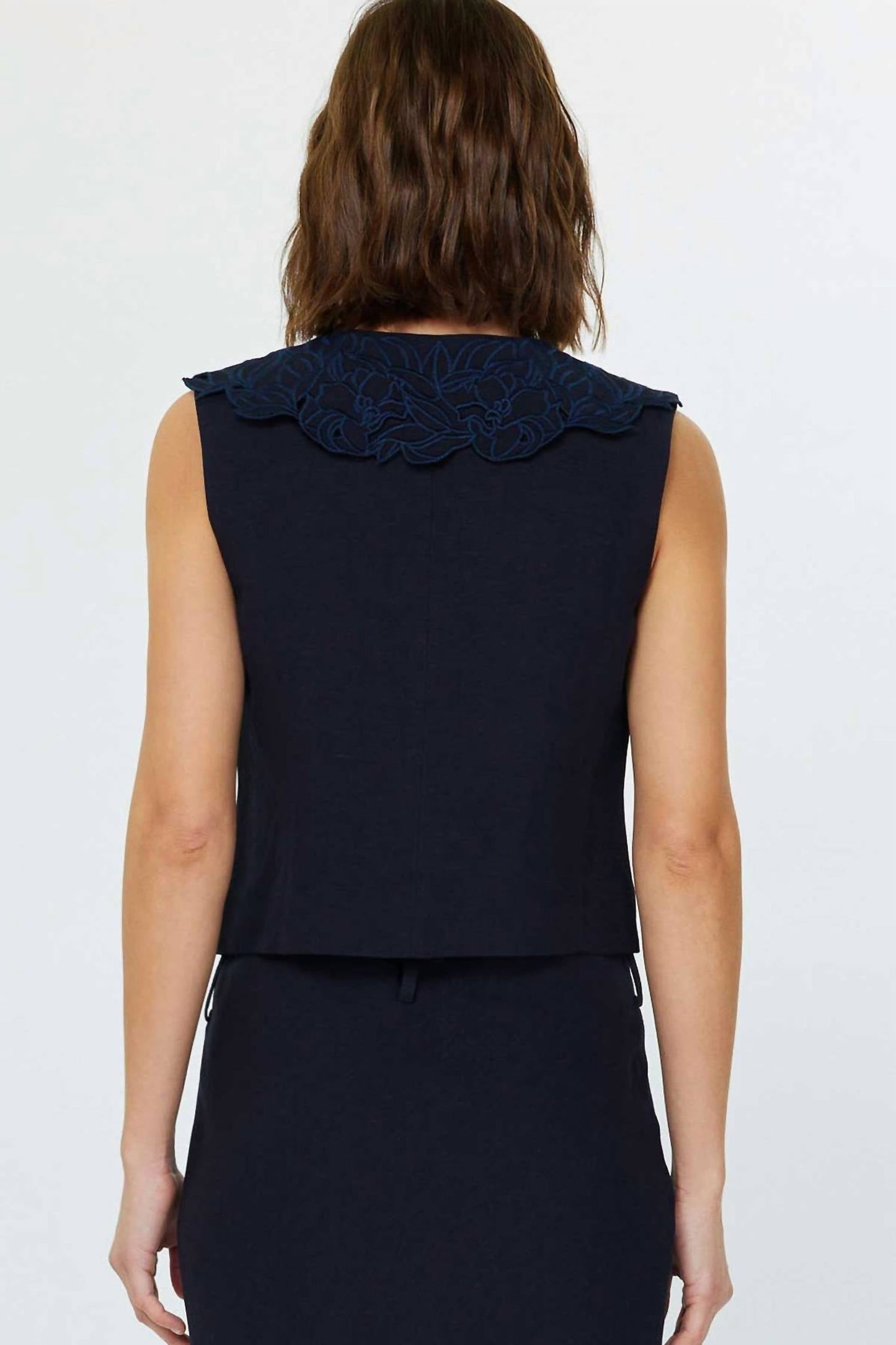 Current Air - V-neck Sleeveless Button Front Vest