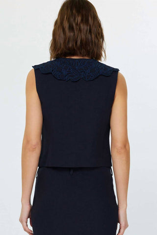 Current Air - V-neck Sleeveless Button Front Vest