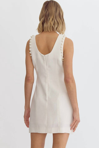 Entro - Darlene Sleeveless Dress With Pearl Detail