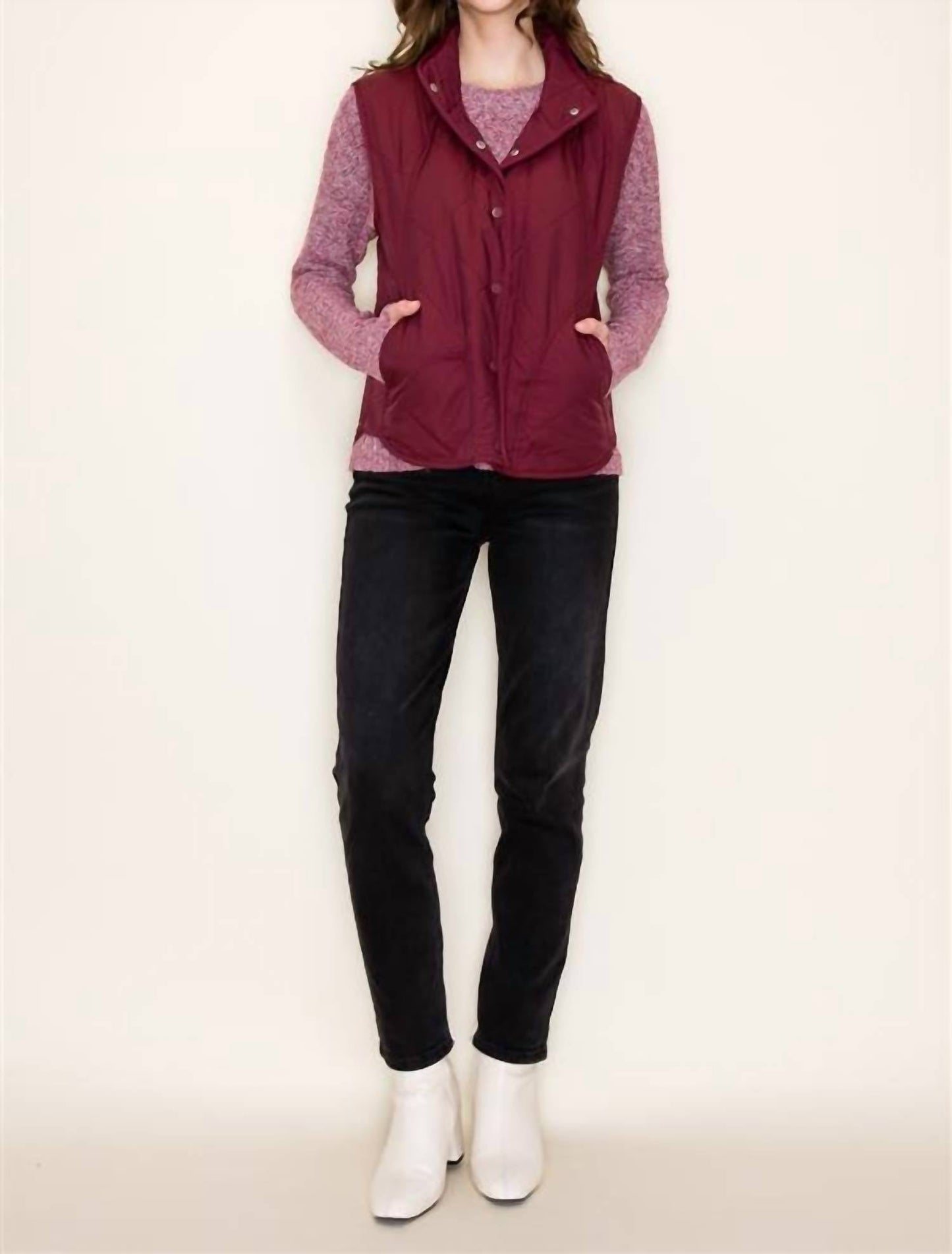 Staccato - Kaye Button Front Textured Vest