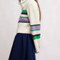 Free People - Striped Greta Half Zip Sweater