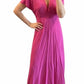 Astr - Short Sleeve Deep V-neck Maxi Dress