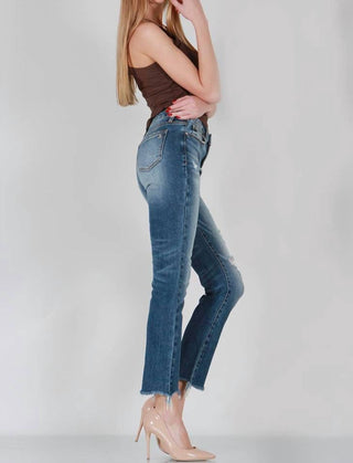 Special A - High Rise Relaxed Skinny Ripped Jeans