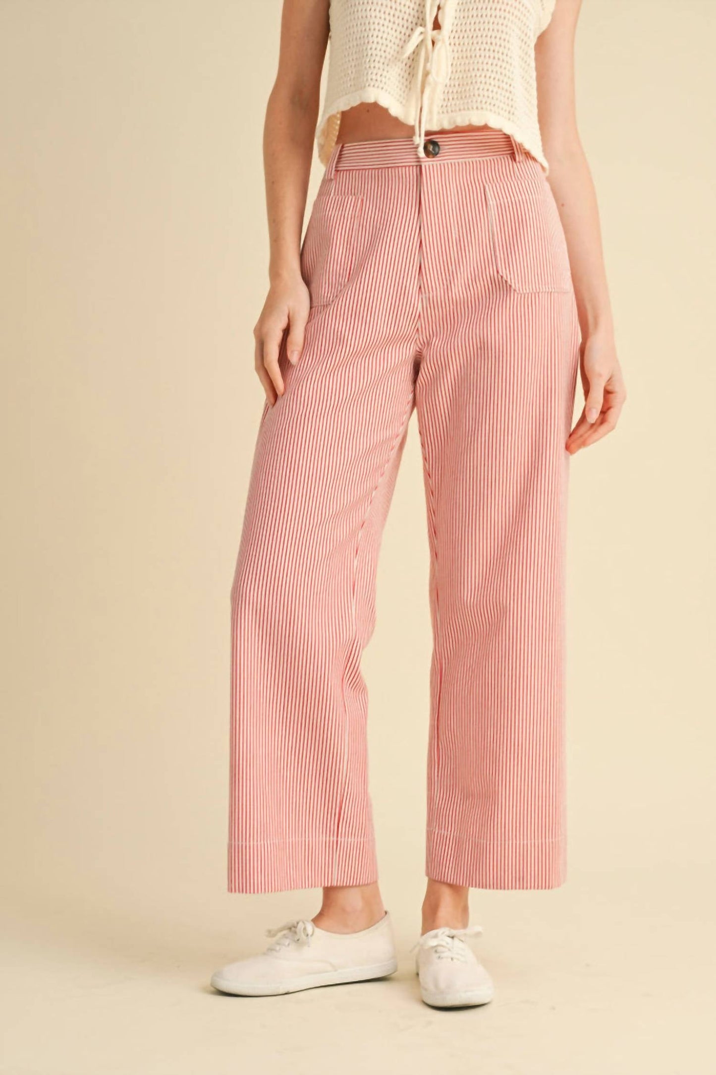 &Merci - Stripe Wide Leg Pants