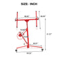 Drywall Lift Panel Hoist Jack Lifter with Caster Wheels and Telescopic Arm